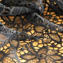 Spitzen-Allover A03 in Schwarz, 55 cm breit 