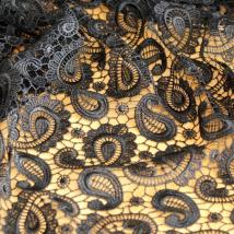 Spitzen-Allover A06 in Schwarz, 67 cm breit 