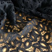 Spitzen-Allover A07 in Schwarz, 45 cm breit 