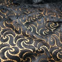 Spitzen-Allover A09 in Schwarz, 70 cm breit 