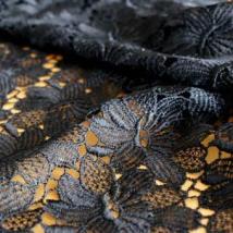 Spitzen-Allover A02 in Schwarz, 65 cm breit 