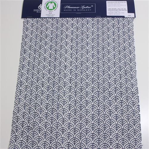 Spitze | Organic Baumwoll-Seiden-Stickerei Design 69876 - denim | jetzt  kaufen
